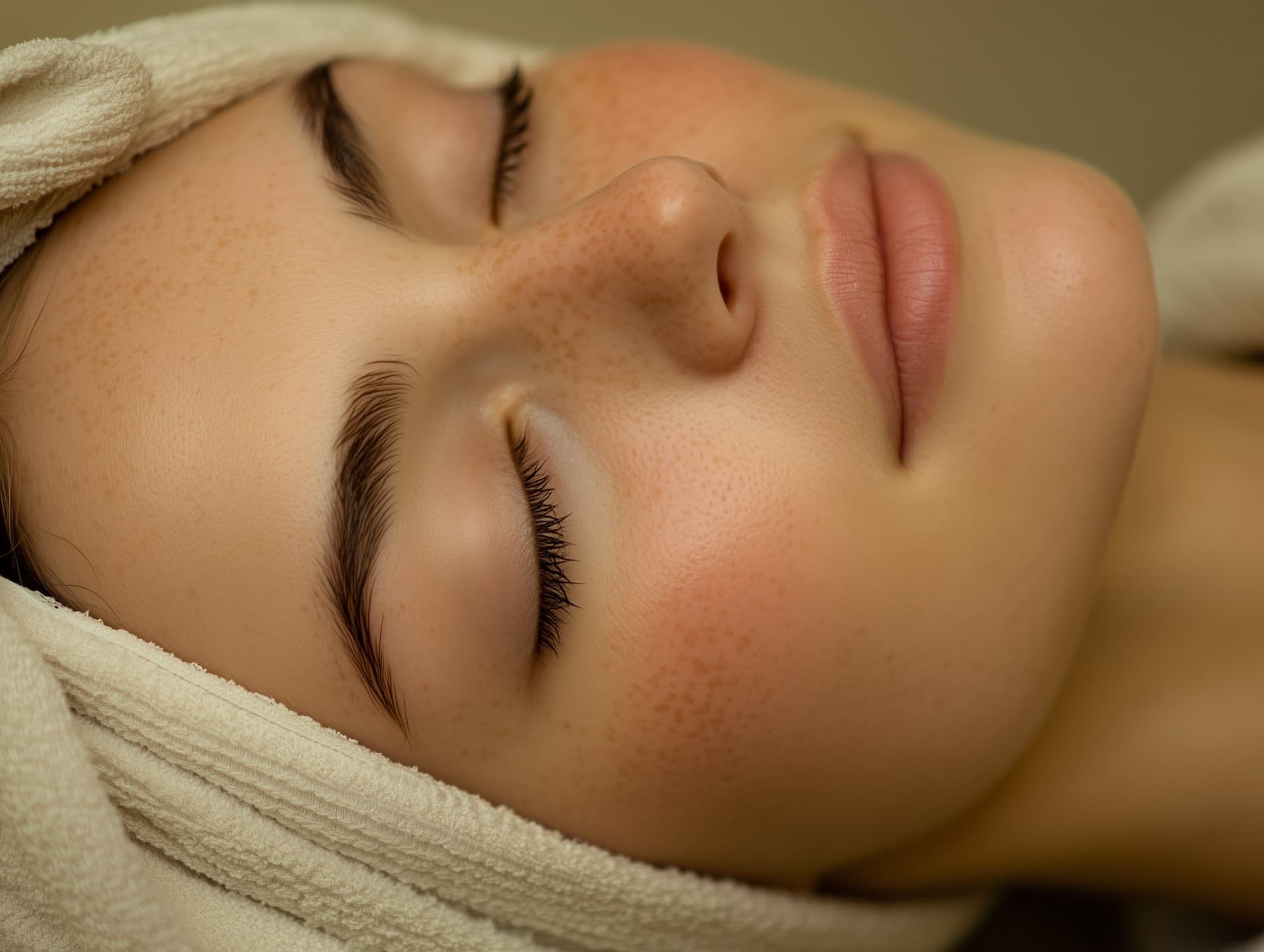 Relaxing facial treatment